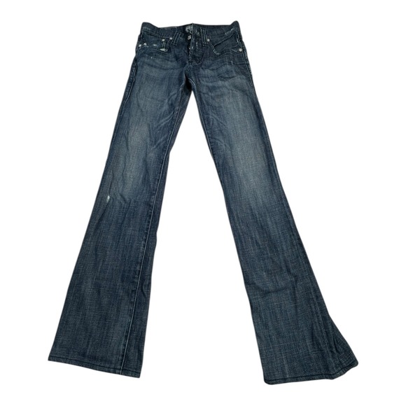 Rock & Republic Denim - Rock Republic Women's Blue Wash Bootcut Jeans Size 28 Button Embellished Pockets